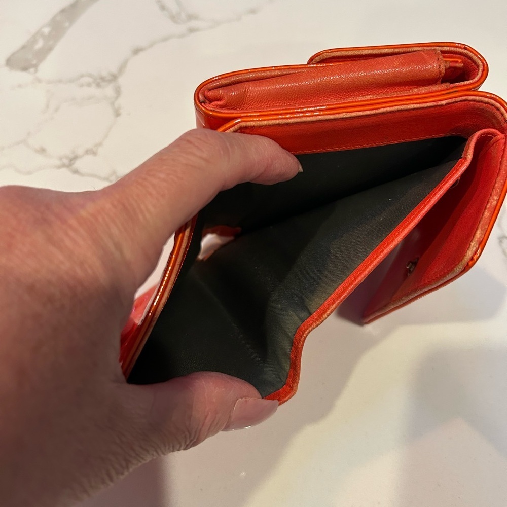 CHANEL Orange Quilted Lucky Charm Wallet - Picture 7 of 13